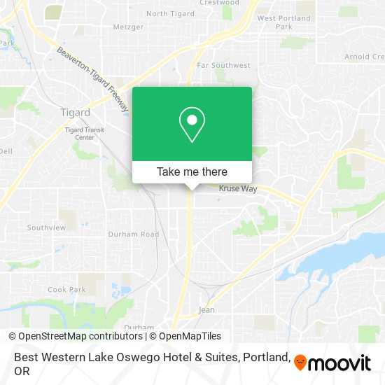 Best Western Lake Oswego Hotel & Suites map