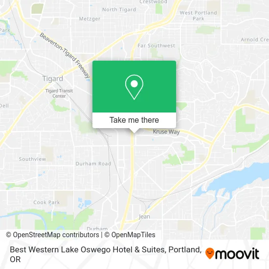 Best Western Lake Oswego Hotel & Suites map