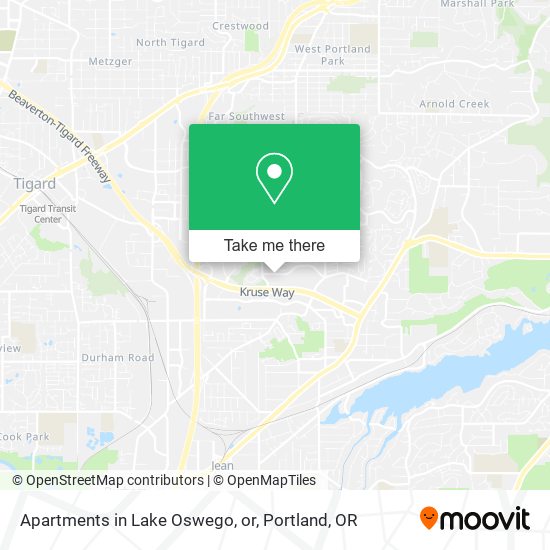 Mapa de Apartments in Lake Oswego, or