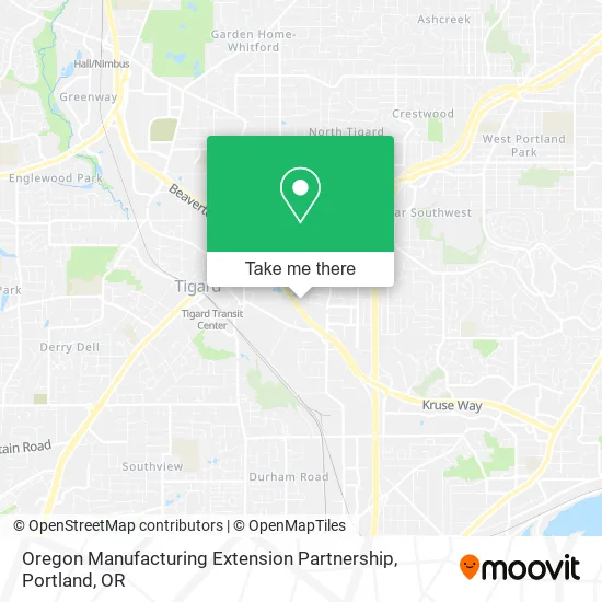 Oregon Manufacturing Extension Partnership map