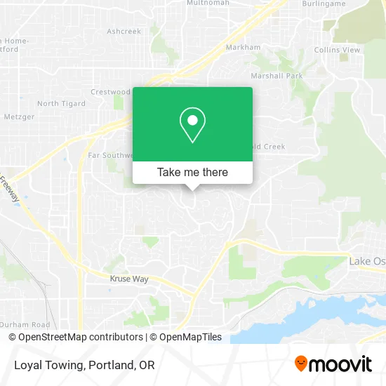 Loyal Towing map