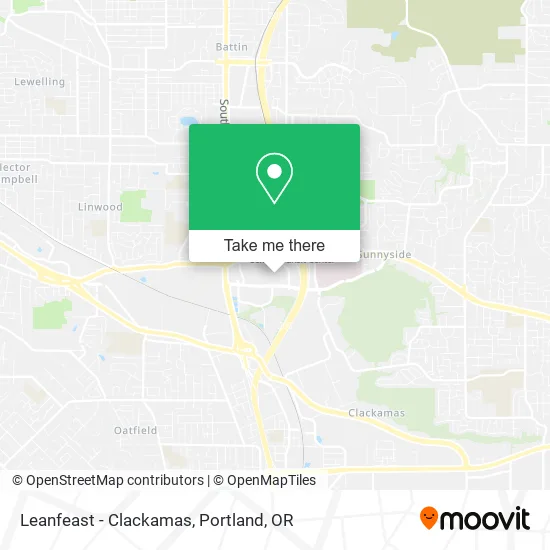 Leanfeast - Clackamas map