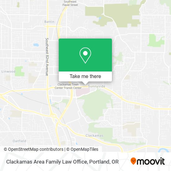 Mapa de Clackamas Area Family Law Office