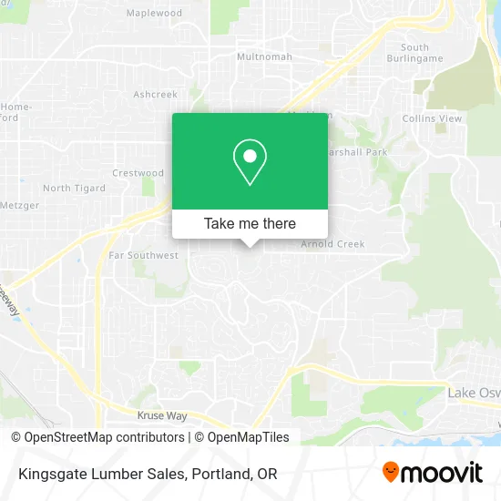 Kingsgate Lumber Sales map