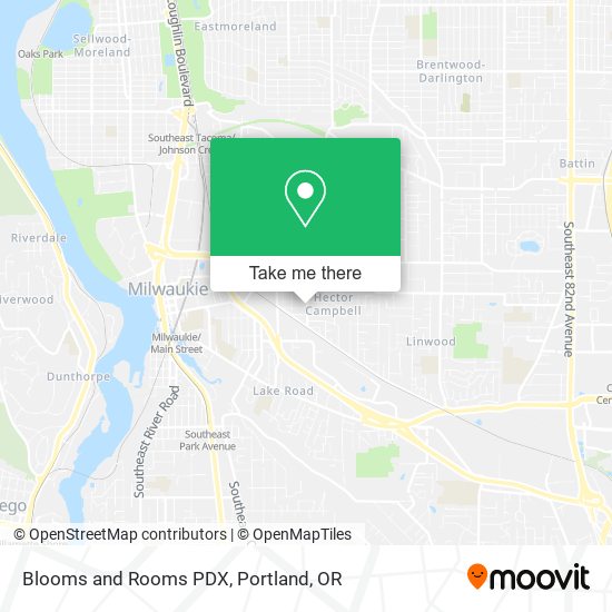 Blooms and Rooms PDX map