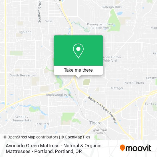 Mapa de Avocado Green Mattress - Natural & Organic Mattresses - Portland