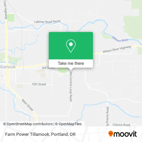 Farm Power Tillamook map