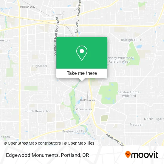 Edgewood Monuments map