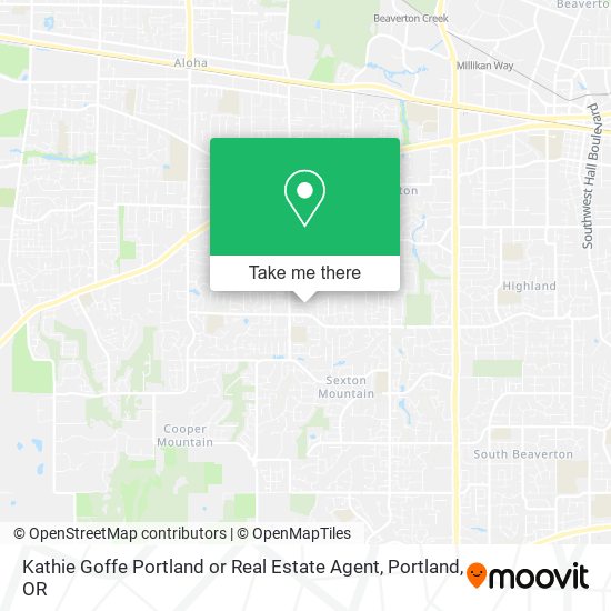 Kathie Goffe Portland or Real Estate Agent map