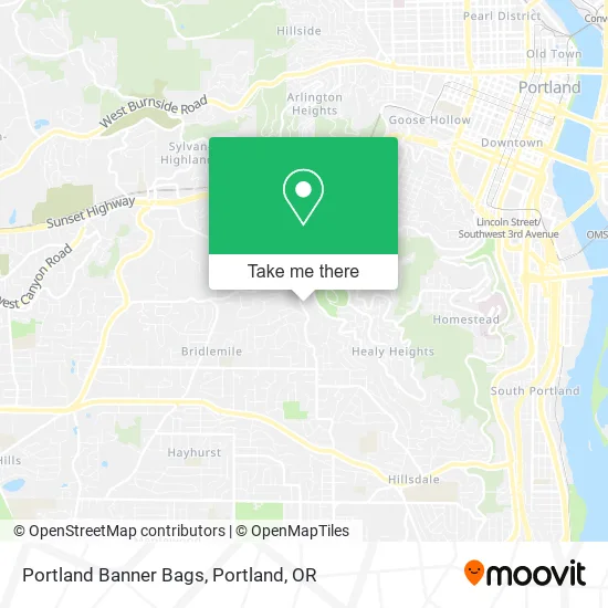 Portland Banner Bags map