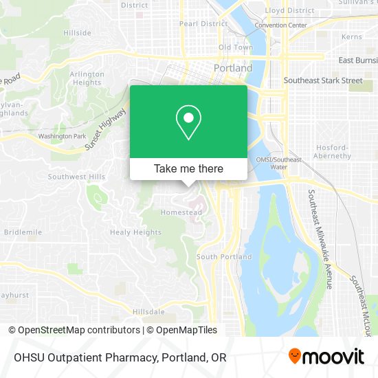 OHSU Outpatient Pharmacy map