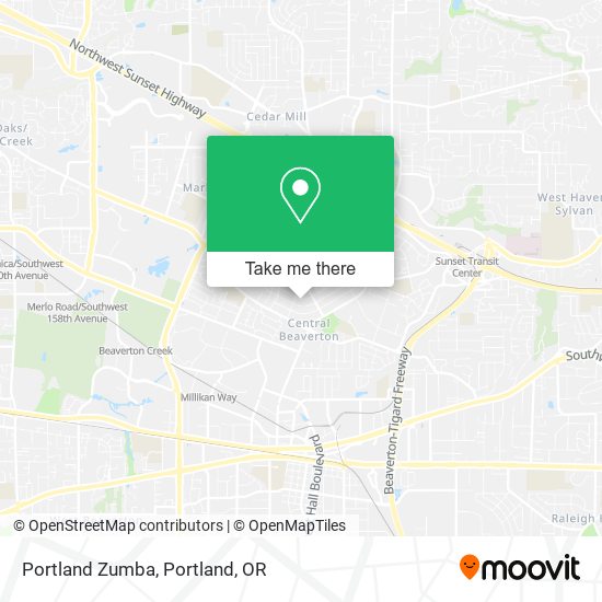 Portland Zumba map
