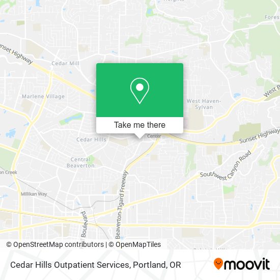 Mapa de Cedar Hills Outpatient Services