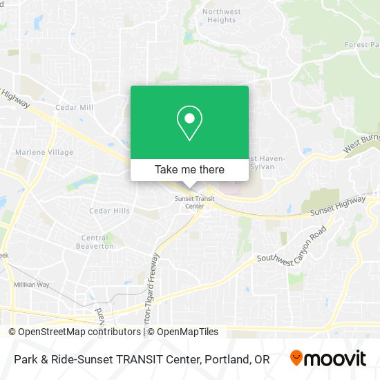 Mapa de Park & Ride-Sunset TRANSIT Center