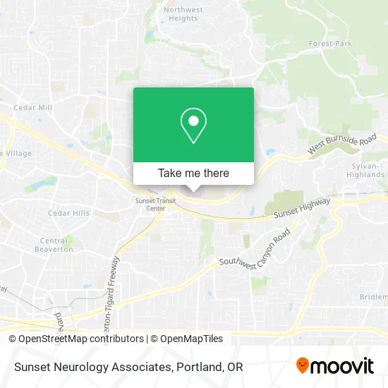Sunset Neurology Associates map