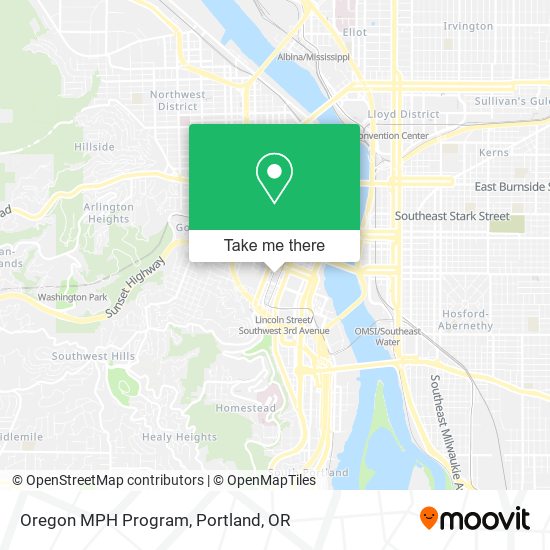 Oregon MPH Program map