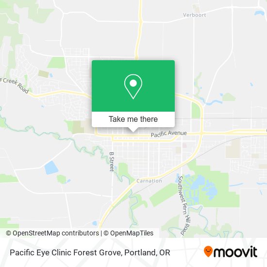Pacific Eye Clinic Forest Grove map