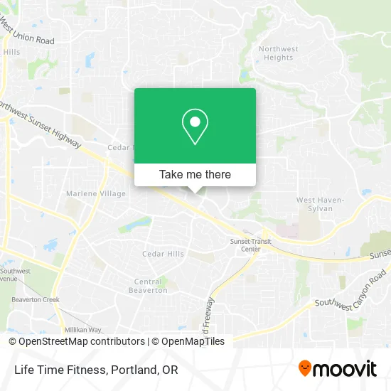 Mapa de Life Time Fitness