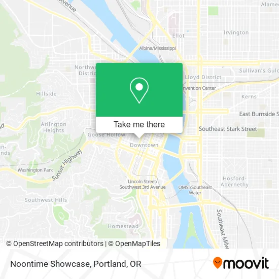 Noontime Showcase map