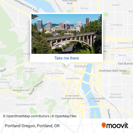 Portland Oregon map