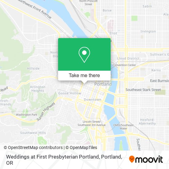 Weddings at First Presbyterian Portland map