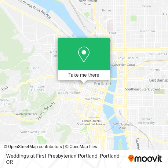 Weddings at First Presbyterian Portland map