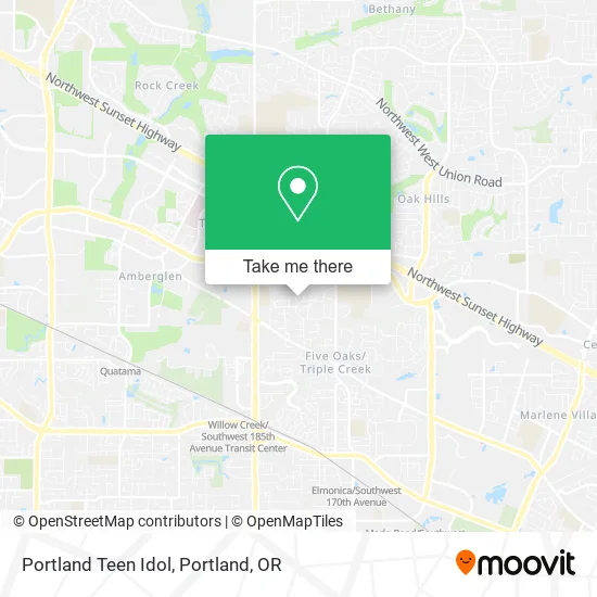 Portland Teen Idol map