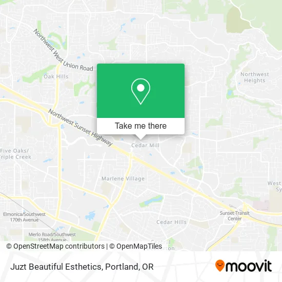 Juzt Beautiful Esthetics map