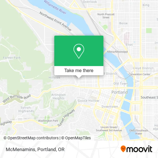 Mapa de McMenamins