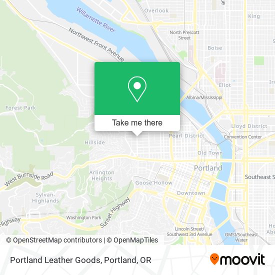 Mapa de Portland Leather Goods