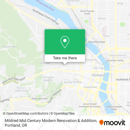 Mildred Mid Century Modern Renovation & Addition map