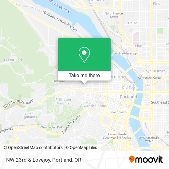 NW 23rd & Lovejoy map
