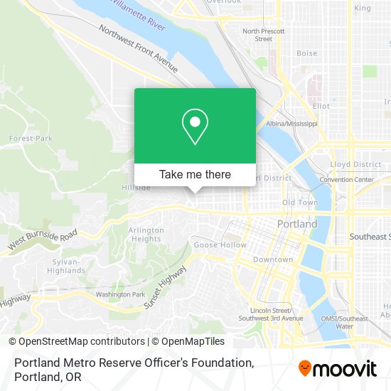 Portland Metro Reserve Officer's Foundation map