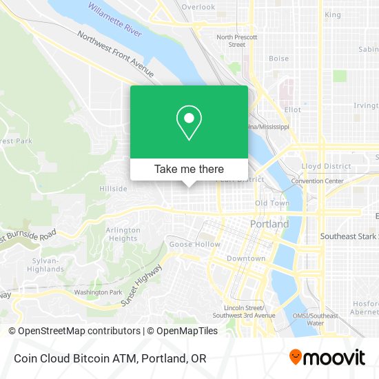 Mapa de Coin Cloud Bitcoin ATM