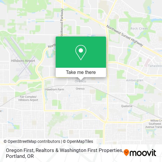 Oregon First, Realtors & Washington First Properties map