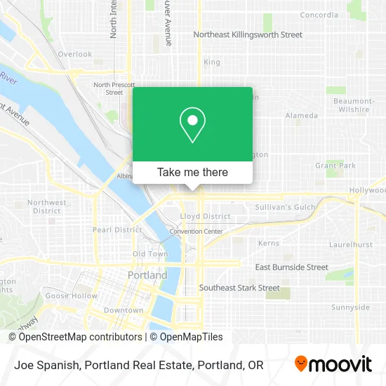 Joe Spanish, Portland Real Estate map