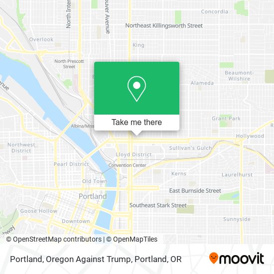 Portland, Oregon Against Trump map