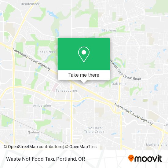 Waste Not Food Taxi map