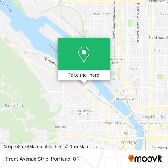 Front Avenue Strip map