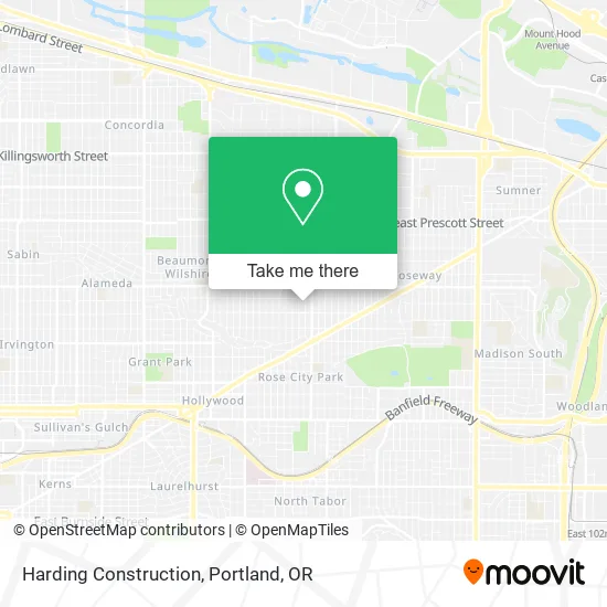 Harding Construction map