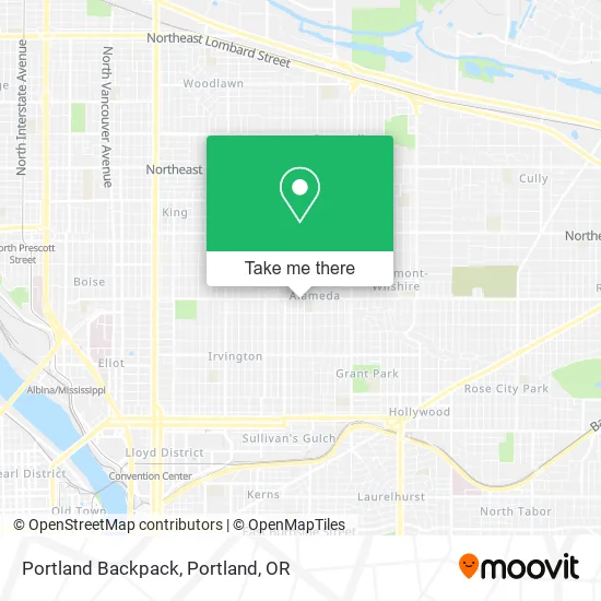 Portland Backpack map