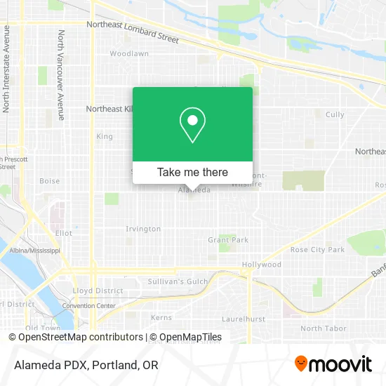 Alameda PDX map