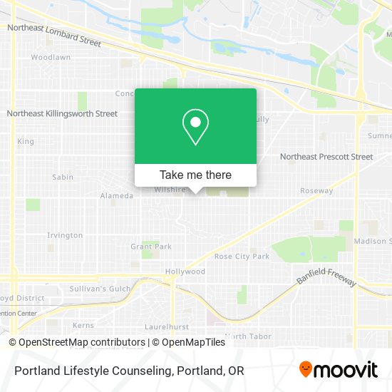 Portland Lifestyle Counseling map
