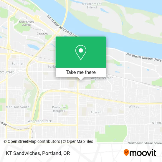 KT Sandwiches map