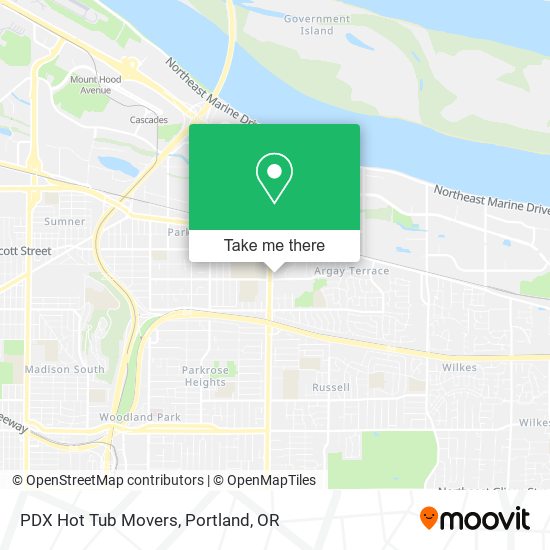 PDX Hot Tub Movers map