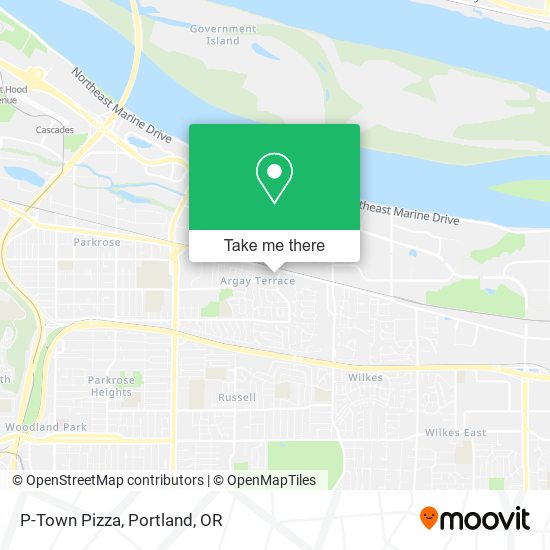 P-Town Pizza map