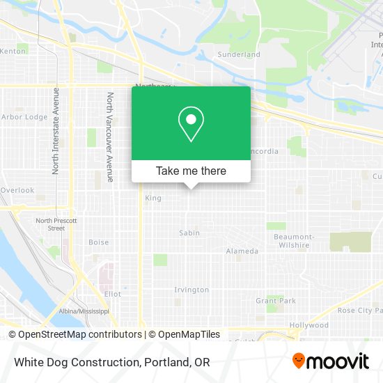 White Dog Construction map