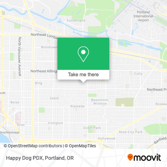 Happy Dog PDX map
