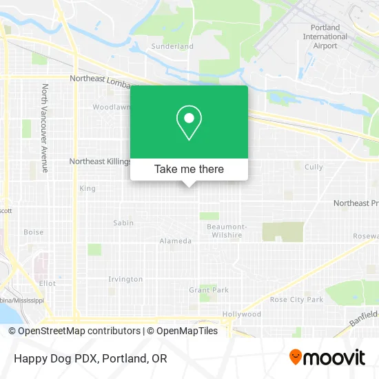 Happy Dog PDX map