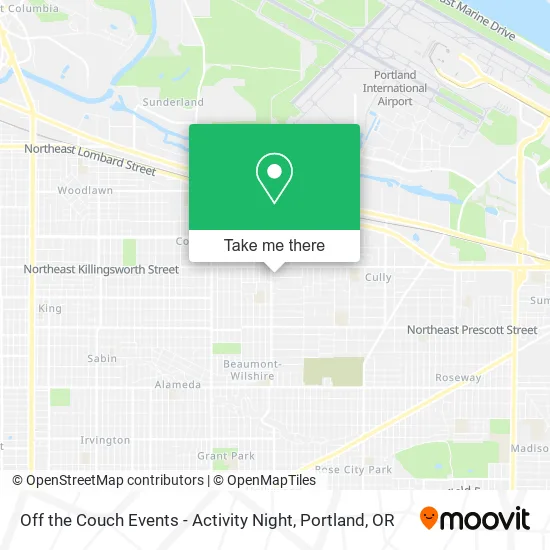 Off the Couch Events - Activity Night map